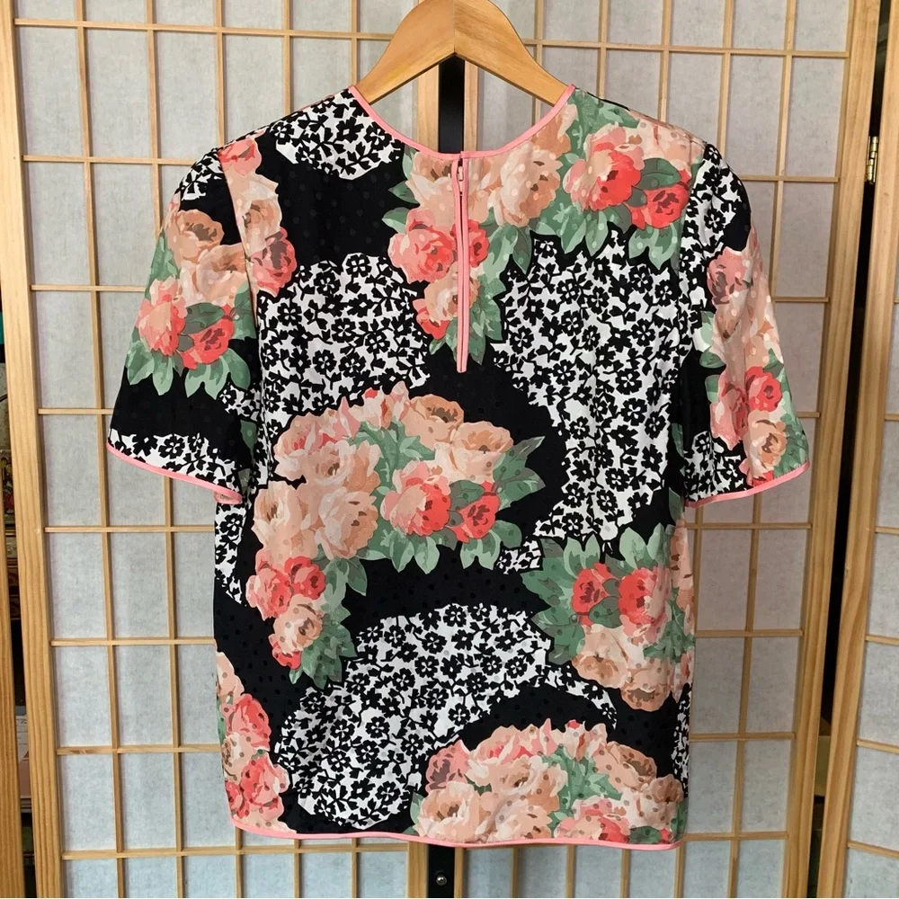 Vintage Jonal Satin Floral Blouse - Picture 2 of 8